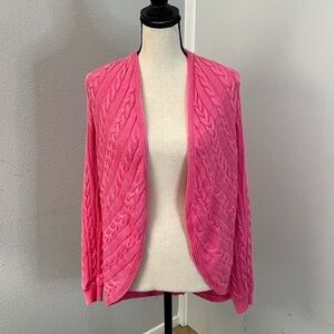 Vintage y2k Lauren by Ralph Lauren Green Label Cable Knit Cardigan